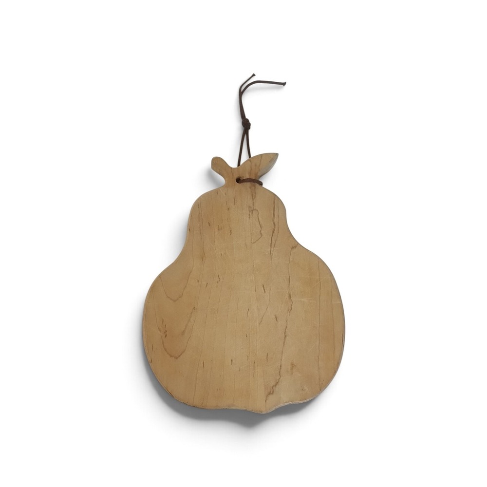 Vintage Pear Shaped Wooden Cutting Board Cheese Charcuterie Tray Wall Decor